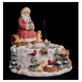 San Francisco Music Box Co. fishing Santa Claus