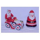 Rare Santa Claus on vintage car music box,