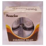 4 new Thermo-Serv 10 oz. insulated mugs in box