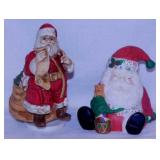 Sleeping Santa music box, plays We Wish You a