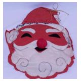 Vintage felt Santa Claus Christmas wall hanging,