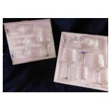 2 new Lady Victoria 4 piece hand blown hand cut