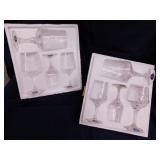 2 new Lady Victoria 4 pc. hand blown lead crystal