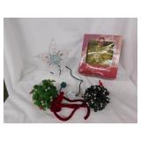 Two mistletoe balls - Lighted bubble star tree