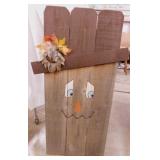 Handmade Fall scarecrow porch sign -