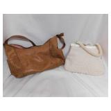 The SAK leather purse - Vintage beaded purse made
