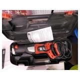 Black & Decker reciprocating saw in case w/