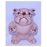 Ceramic bulldog figure, 4.5" tall