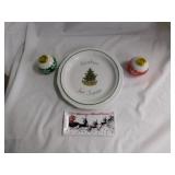 Vintage Cookies For Santa plate - Salt & pepper