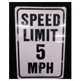 Metal Speed Limit 5 mph sign, 18" x 22"