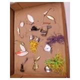 8 vintage fishing lure spinner baits: Mann