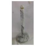 Gray marble paper towel holder, 13" tall