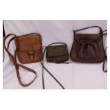 3 leather purses including Fossil - & more