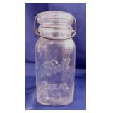 Ball Ideal quart square canning jar w/ wire bail &