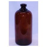 4 vintage amber glass bottles: Blob top Duffy