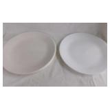 4 Corelle off white/beige dinner plates, 10" diam