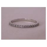 10K white gold anniversary band ring,