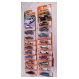 20 Matchbox 1:64 scale diecast cars on card