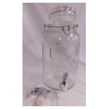 Mock Mason jar beverage dispenser w/ lid &