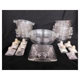 Manhattan clear Depression: Berry set, 7.5" bowl