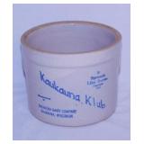 Vintage Kaukauna Klub Wisconsin cheese crock,