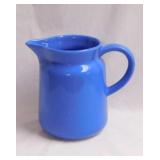 Vintage cornflower blue stoneware crock milk