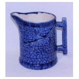 Rare antique Cobblestone & Ivy embossed crock milk