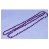 Vintage glass bead necklace w/ sterling silver