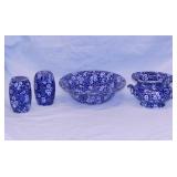 Staffordshire England Calico salt & pepper shakers