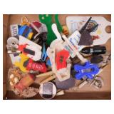 Refrigerator magnets including some advertising