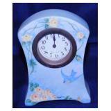 1921 porcelain Austria mantel clock hand painted