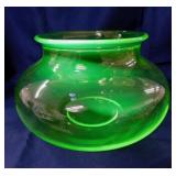 Large Tiffin Uranium Vaseline glass fish bowl,