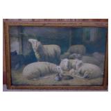 Antique Sheep In A Barn print by Theo Van Sluys,