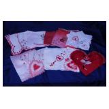 14 vintage Love Valentine handkerchiefs hankies