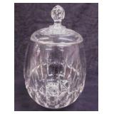 Vintage crystal ice bucket w/ lid & polished