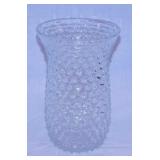 Vintage hobnail glass vase, 7.5" tall -