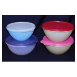 6 vintage Tupperware Wonderlier & mixing bowls w/