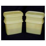 6 vintage Tupperware Shelf Saver canisters,