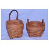 1996 & 1997 Longaberger baskets w/ leather handles