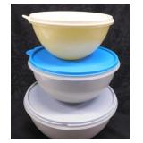 3 vintage Tupperware bowls w/ seals