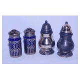 Vintage cobalt glass salt & pepper shakers, 2"