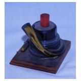 Antique inkwell w/ fountain pen holder