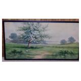 Antique watercolor sheep print by G.E. Henri,