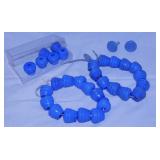 32 vintage blue porcelain drawer pulls