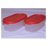 2 Tupperware food storage containers w/ seals