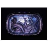 Vintage Pairpoint sea serpent & rider w/ triton