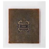 1898 Violets From Tennyson leather bound book