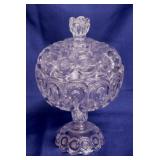 Antique Adams Glass Palace Moon & Stars compote w/