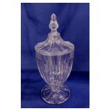 Antique Heisey Glass apothecary candy jar w/ lid,