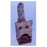 Vintage wooden cat matchstick holder